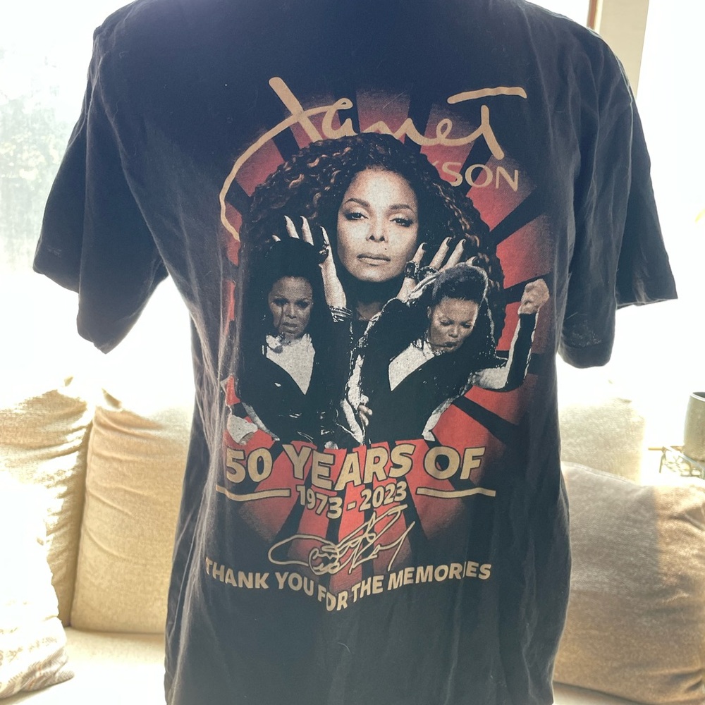 Janet Jackson Black Graphic Tee